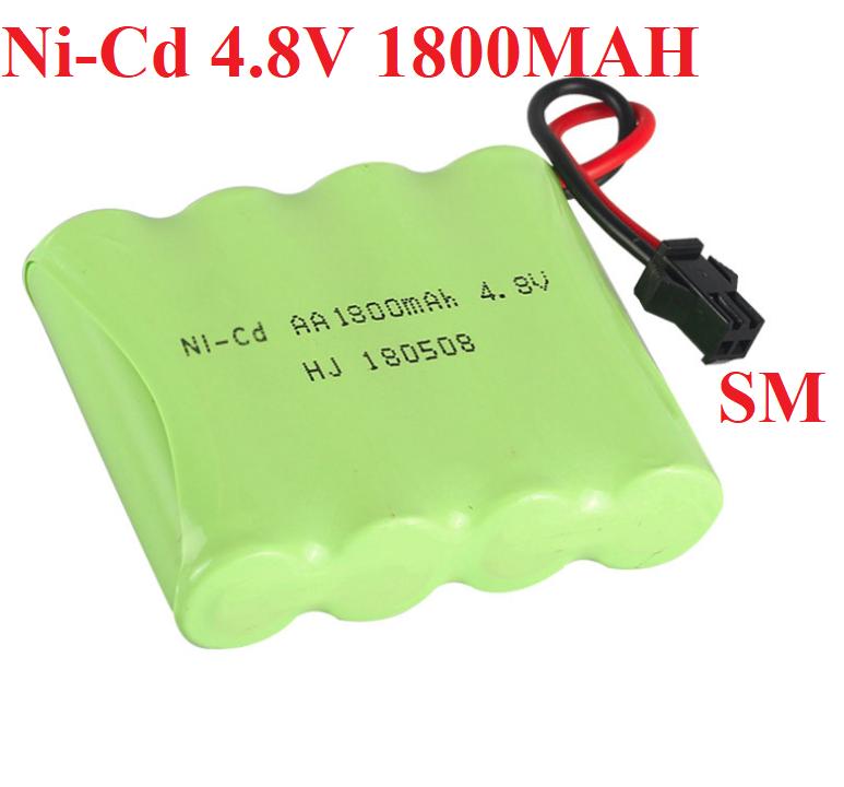 Pin sạc 4.8v 1800mAh loại Ni-Cd dung lượng cao dùng cho xe mô hình ô tô