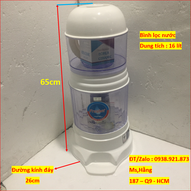 [HCM]Bình Lọc Nước 16 Lít Freshet - XBN1602T