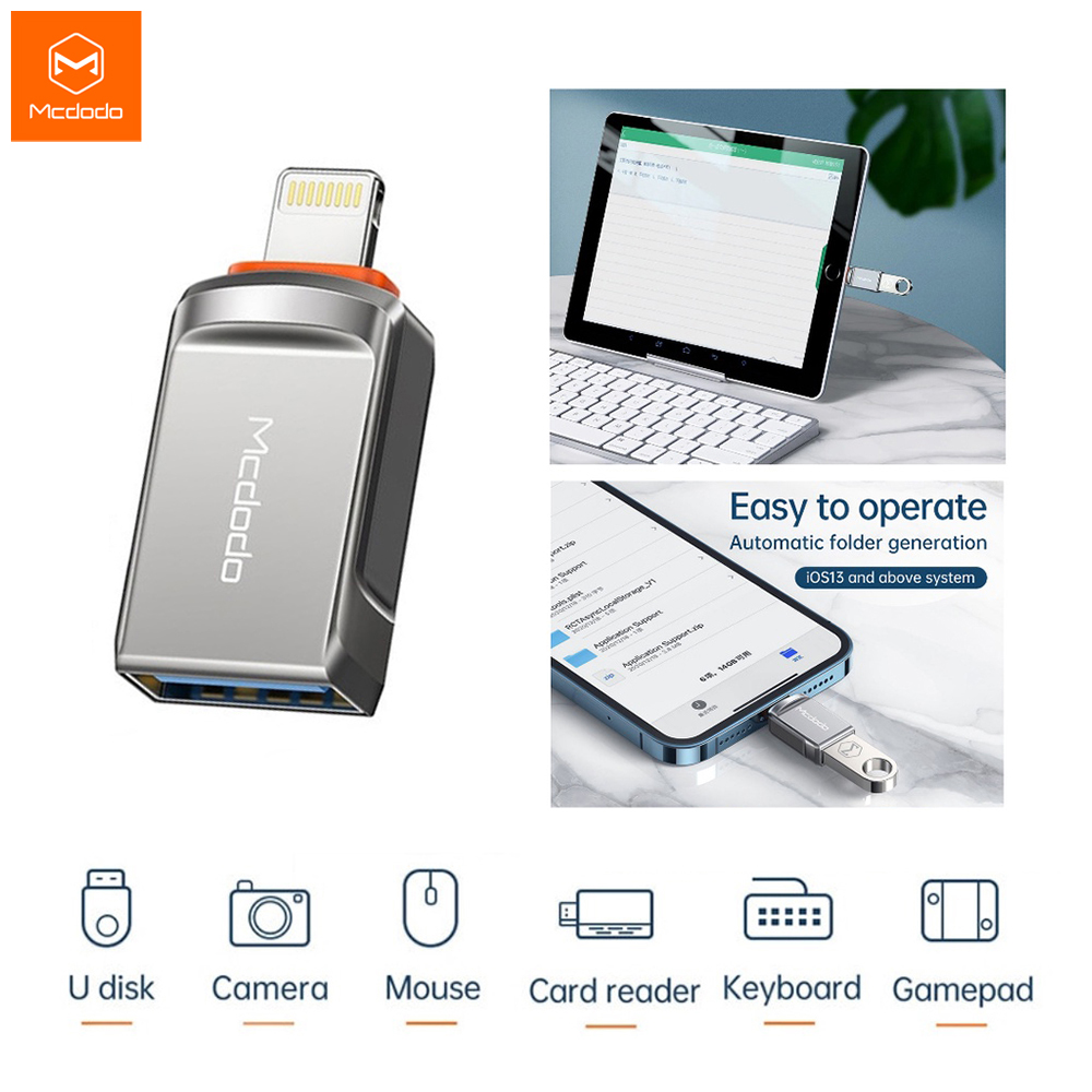 Đầu chuyển OTG Lightning Mcdodo - Dùng cho iPhone iPad cổng lightning