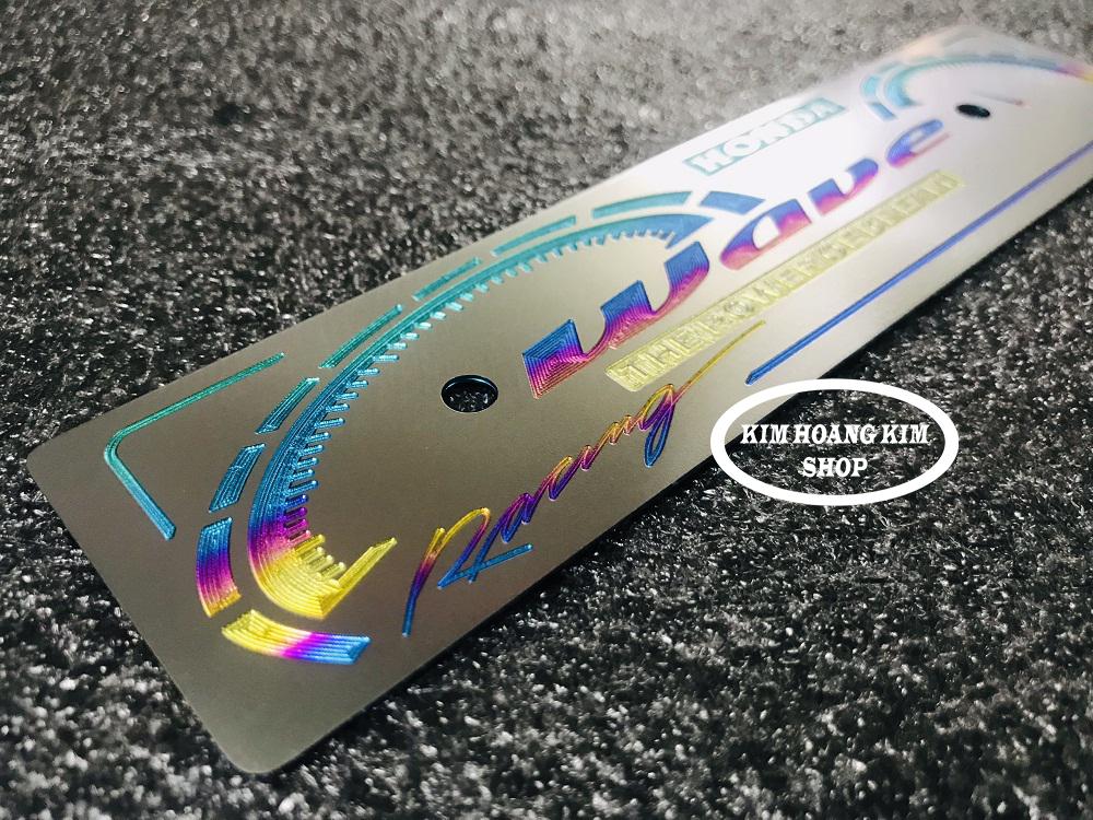 Bảng tên TiTanium điện phân gắn Wave + 2 ốc Proti (100% Titan)