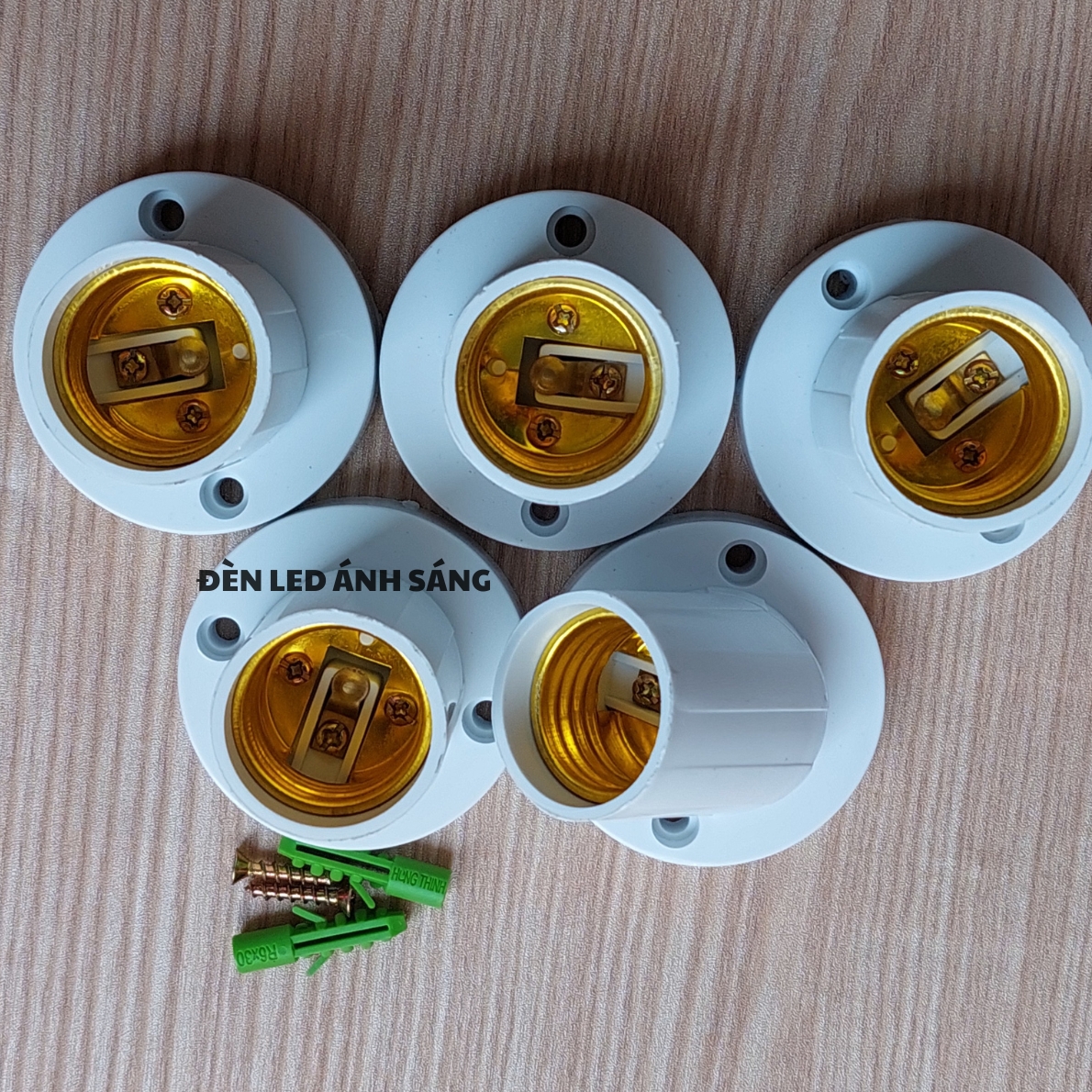 Combo 5 đui đèn xoay thẳng, xéo đa năng E27