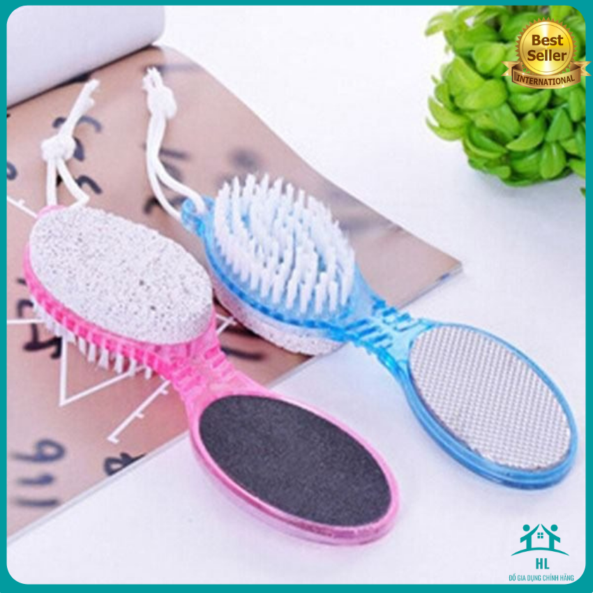 Bàn chải chà gót chân 2 đầu 4 in 1