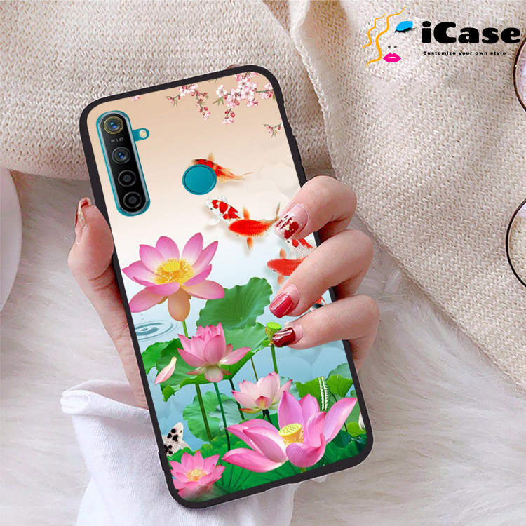 Ốp lưng Realme 5 viền dẻo TPU BST Sen