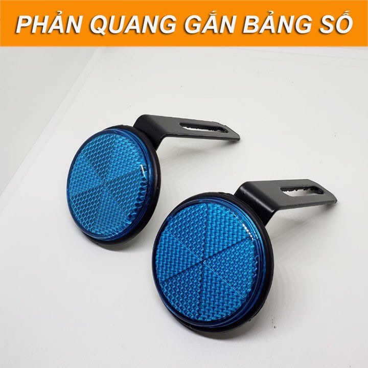 Bộ mắt mèo phản quang kèm pat sắt sau xanh biển