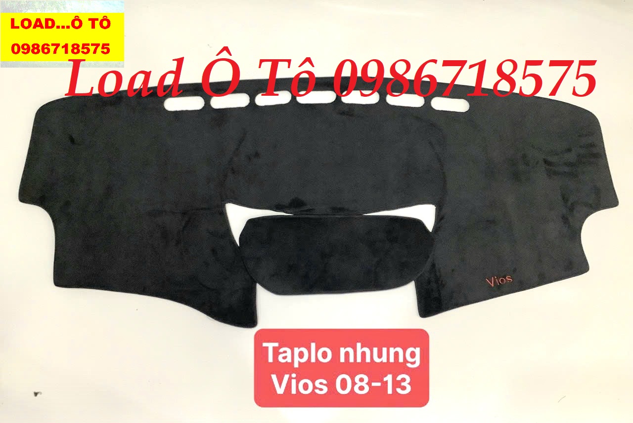 Thảm taplo nhung xe toyota vios 2008-2013 cao cấp, có lớp chống trượt
