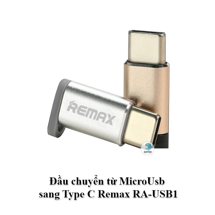 Đầu chuyển từ MicroUsb sang Type C Remax RA-USB1 (Bạc)