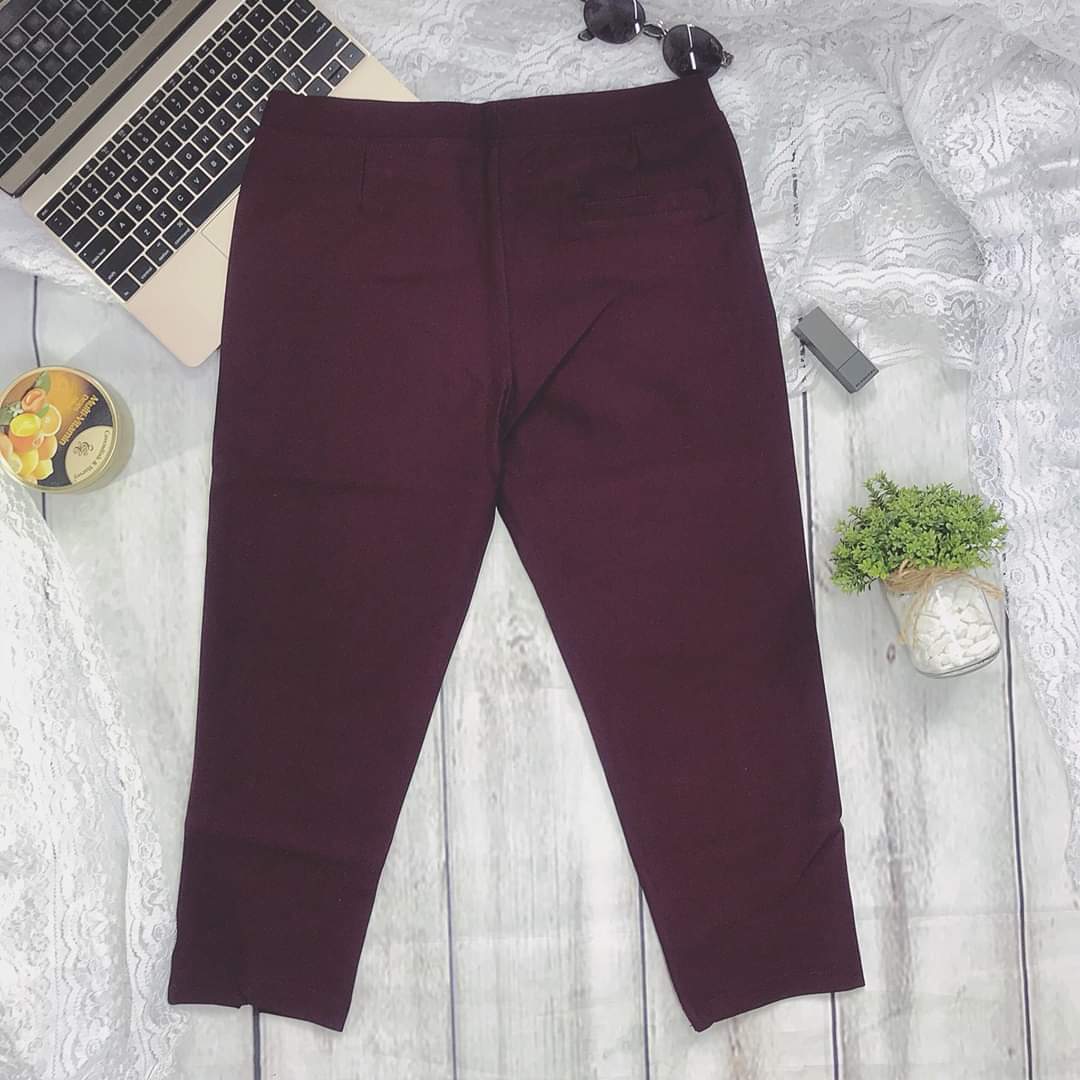 [HCM]Quần cotton lưng thun 9 tấc ( mẫu trơn)