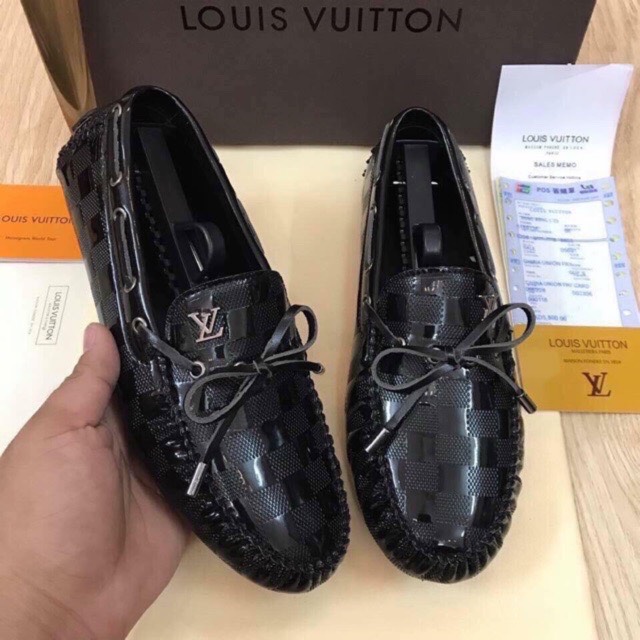 giày lười da nam thắt lơ da bóng số lượng có hạn
