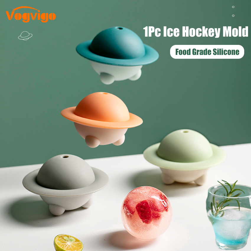 1Pc Silicone Ice Hockey Mold Round Plastic Ice Hockey Summer Drink Beer Cola Drink Whiskey Ice Tray DIY Model
