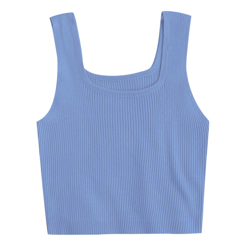 Áo croptop nữ kiểu cổ chữ U ôm sát nách