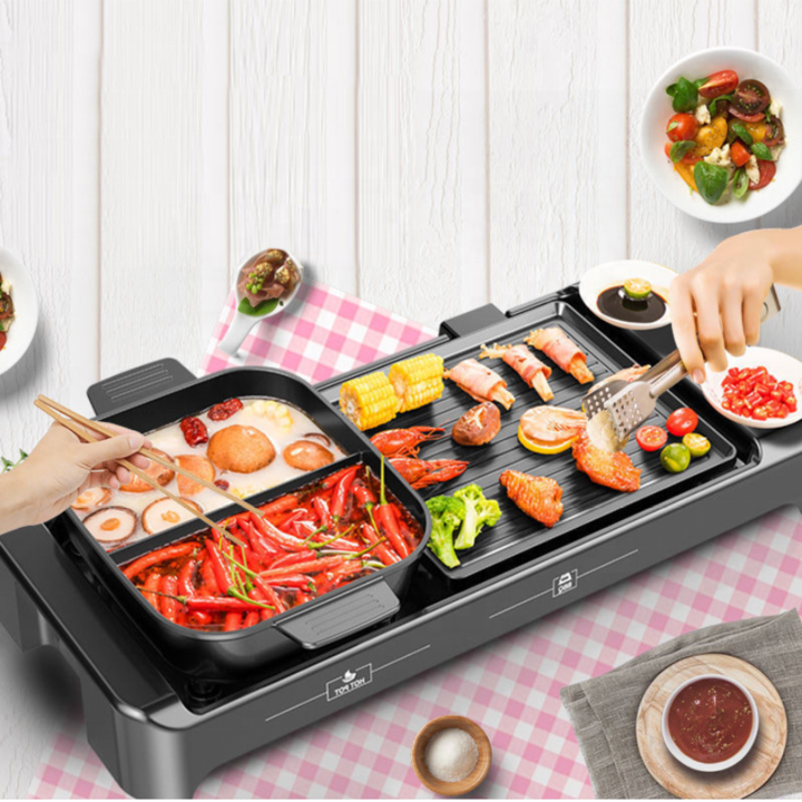 Eb-8601 premium non-stick 2-in-1 hot pot stove
