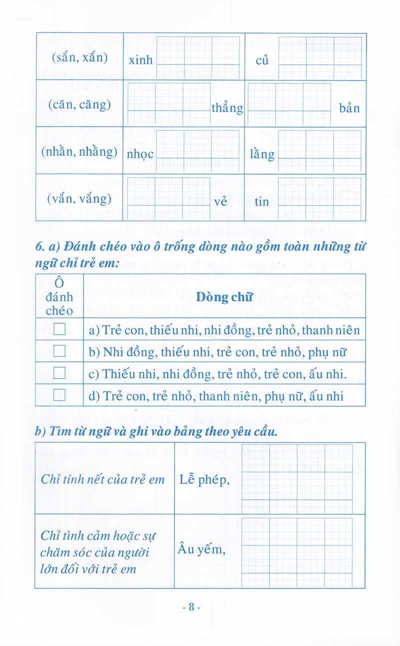 Fahasa - Vở Bài Tập Tiếng Việt - Lớp 3 (Tập 1)