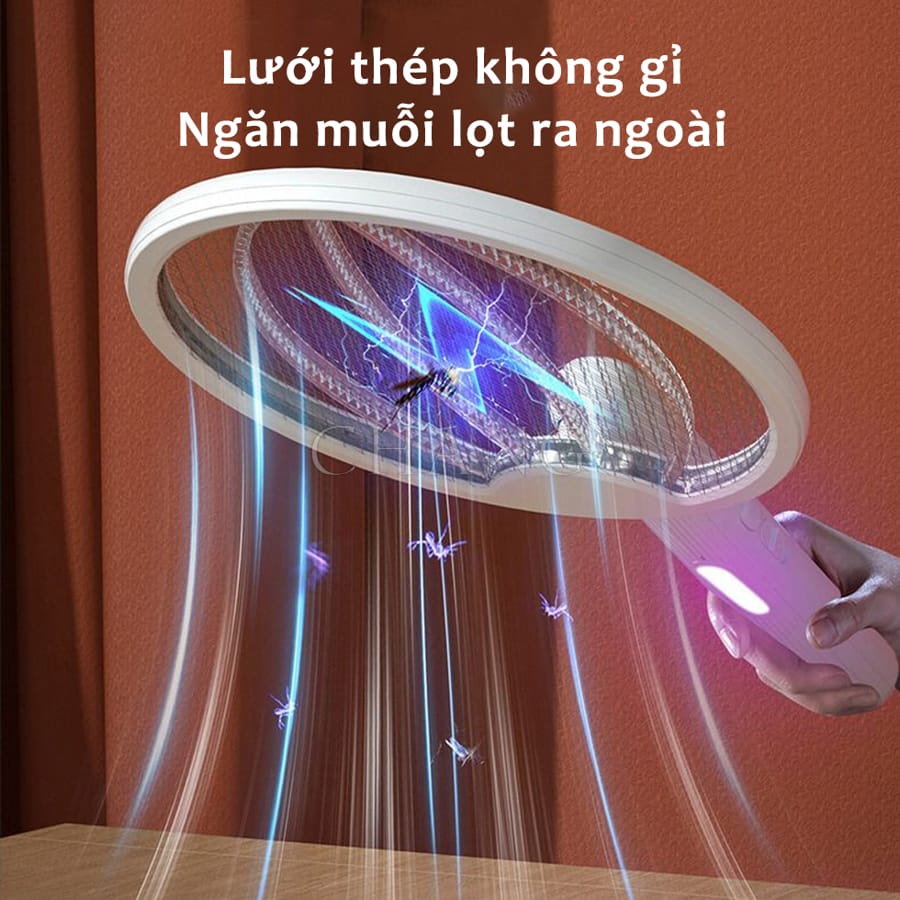 [MẪU MỚI 2023] Vợt Muỗi Thông Minh 2 Chế Độ, Thiết Kế Mới Nhật, Tính Năng Cập Nhật, Kiêm Đèn Bắt Muỗi Ban Đêm Tiếng Động Nhỏ, Vơt Muỗi BBQ1 SHOP