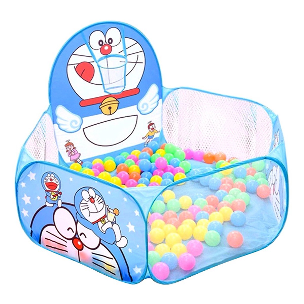 Lều bóng rổ Doremon Kèm 100 Bóng