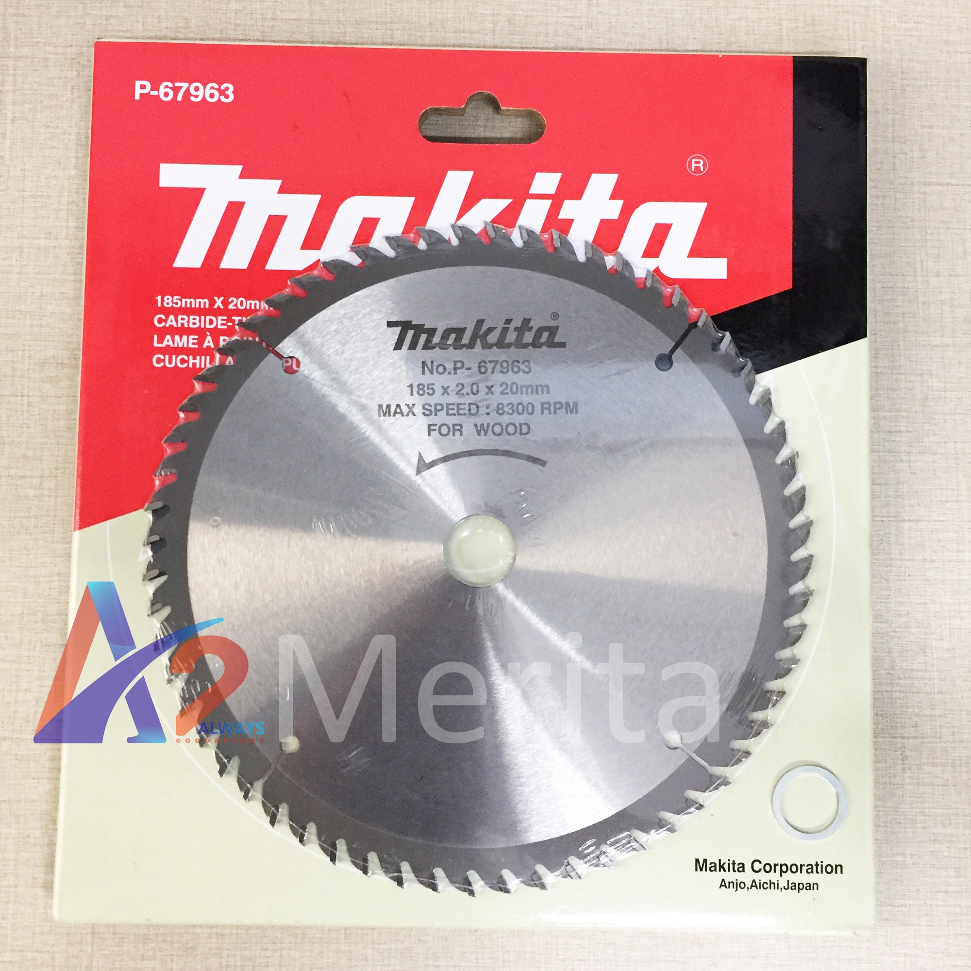 Lưỡi cắt gỗ 185 x 20 x 60T Makita P-67963