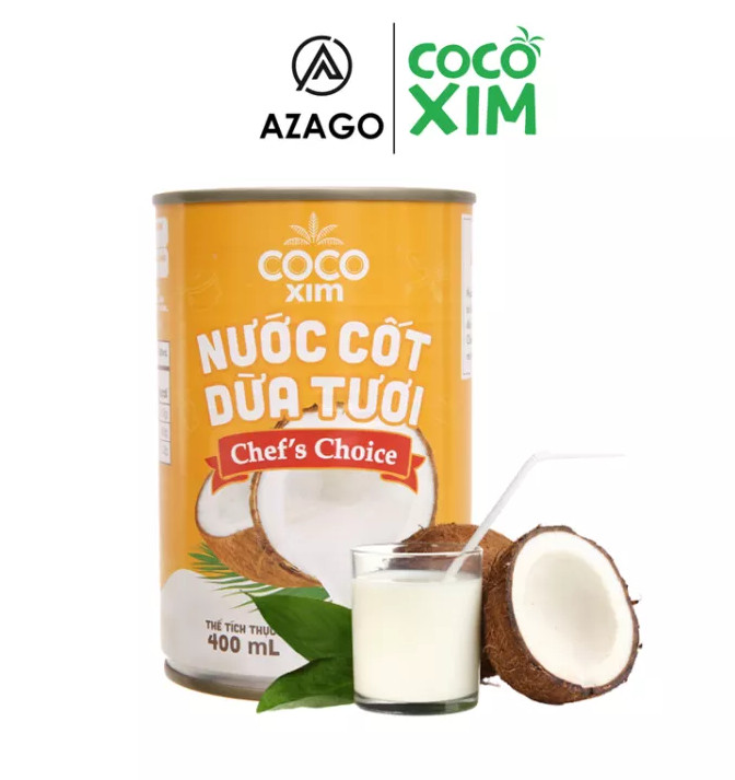 Nước cốt dừa tươi 100% dừa nguyên chất Cocoxim Chefs Choice AZ.CD.CC400.01