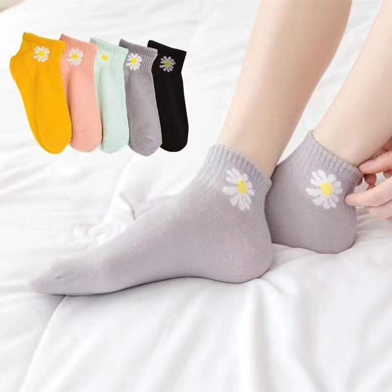 [HCM]Tất Vớ Nữ Cổ Ngắn Hoa Cúc Nhiều màu Siêu Thoáng Mát Thời Trang - Vớ Nữ Siêu Dễ Thương Năng Động