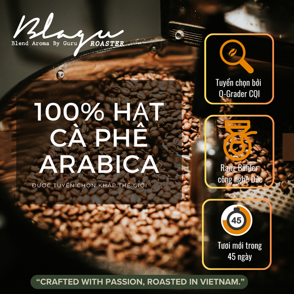 Cà Phê Blagu Hạt Đã Rang, Brazil Yellow Bourbon - Medium Roast - 250g