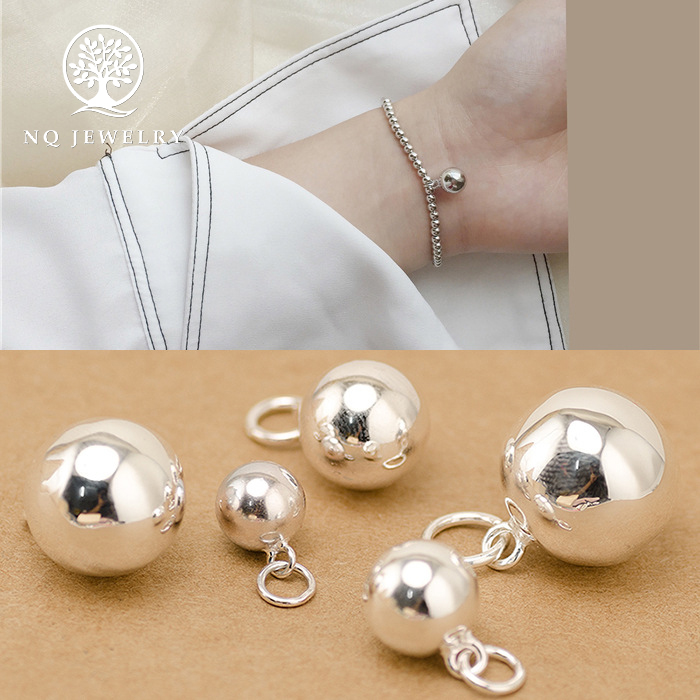 Charm bạc chuông mặt treo - NQ Jewelry