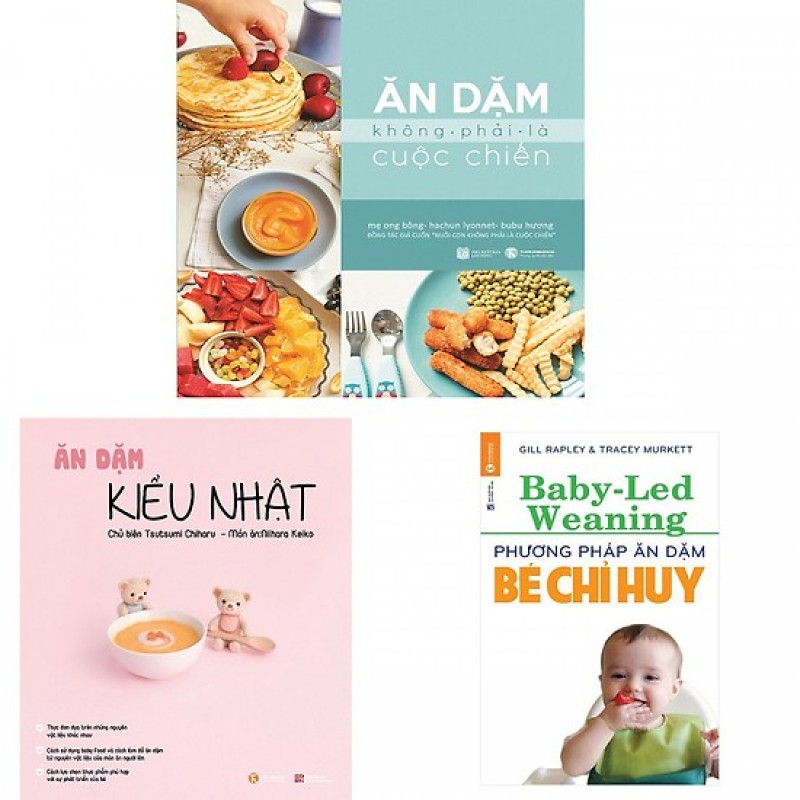 Mua Combo bộ sách ăn dặm kiểu nhật, phương pháp ăn dặm bé chỉ huy và ăn dặm không phải cuộc chiến