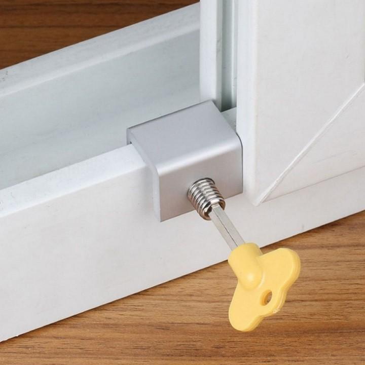 Sliding window lock, home door frame safety stop lock, office door to protect children and prevent theft. Th628-722