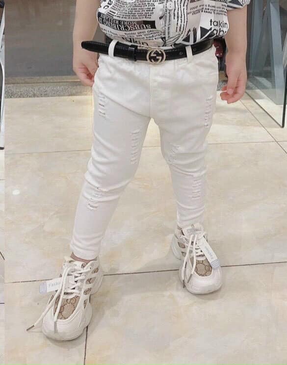 Quần kaki trắng/ đen dài size nhí