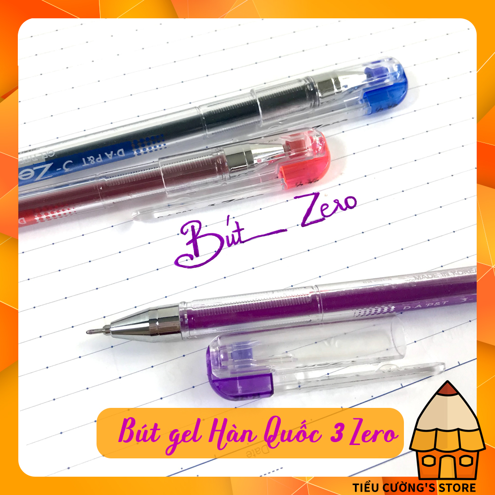 Bút gel nắp đậy 3 zero hàn quốc ngòi 0.38mm