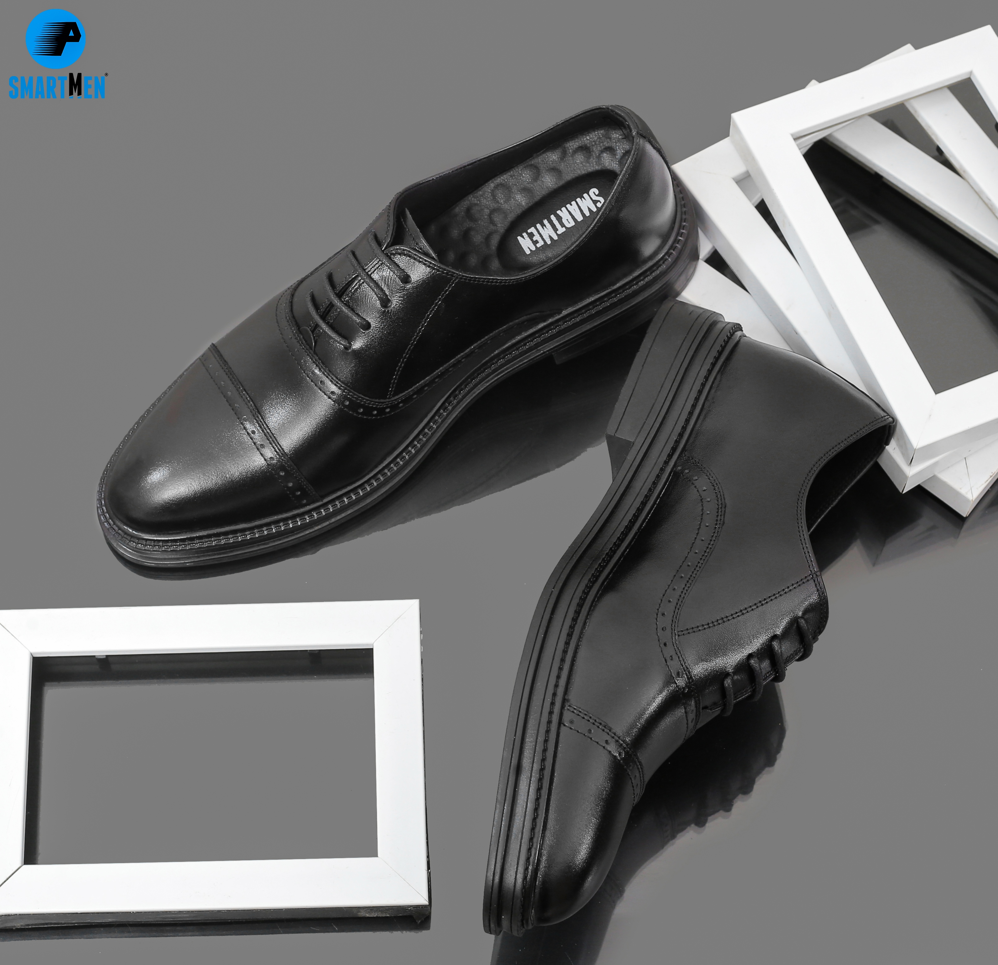 Giày Công sở Tăng chiều cao SMARTMEN GD-400 Đen