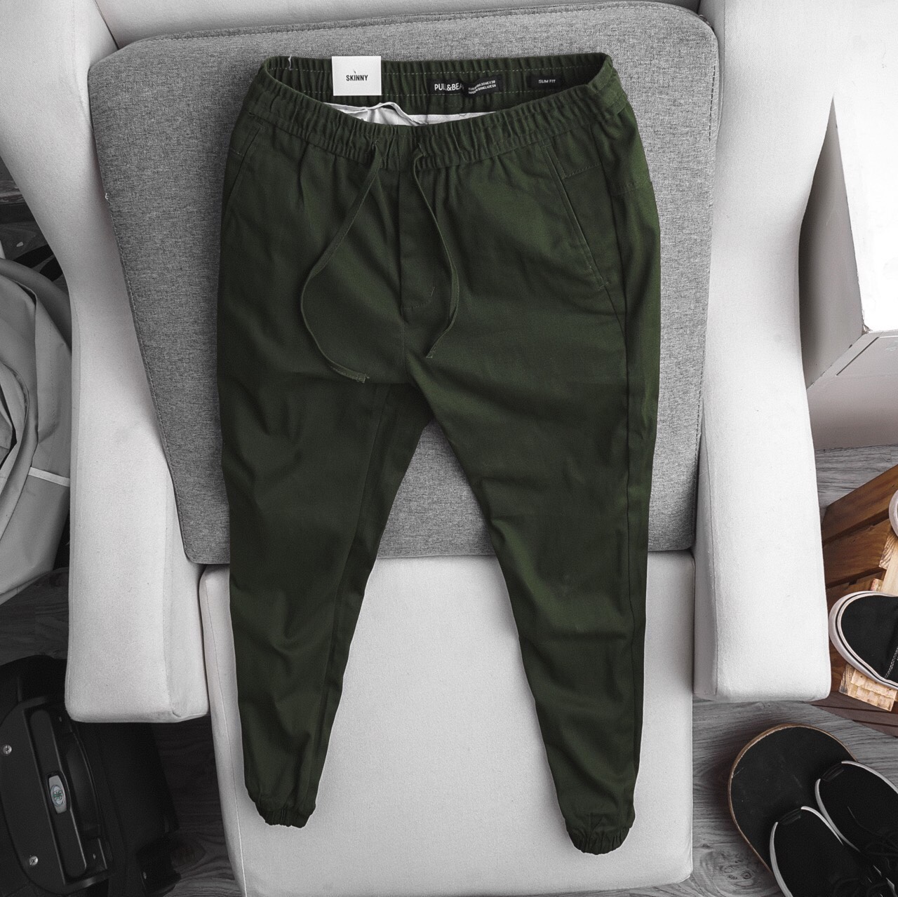 quần jogger kaki nam co giản