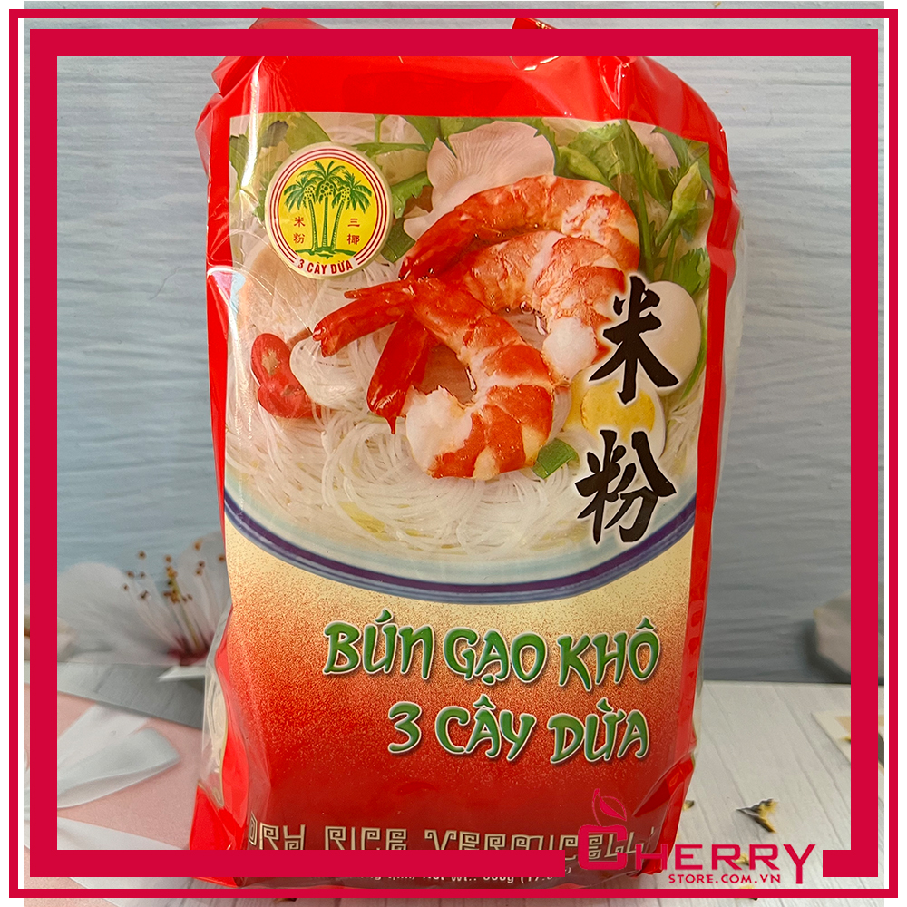 Bún Gạo Khô 3 Cây Dừa 500g
