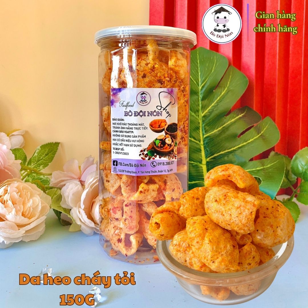 150g Da Heo Cháy Tỏi Bò Đội Nón