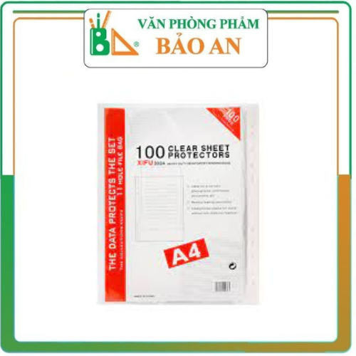 Túi sơ mi lỗ loại mỏng tq - túi bóng đựng tài liệu, giấy tờ - mua 10 tặng 1