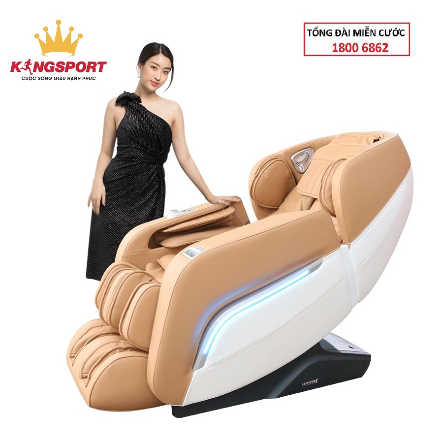 [CHỈ 30-31.12 | ƯU ĐÃI CHỐT NĂM] Ghế massage toàn thân cao cấp KINGSPORT G60 (Yellow) - hệ thống con lăn 3D hiện đại, chức năng massage không trọng lực cao cấp