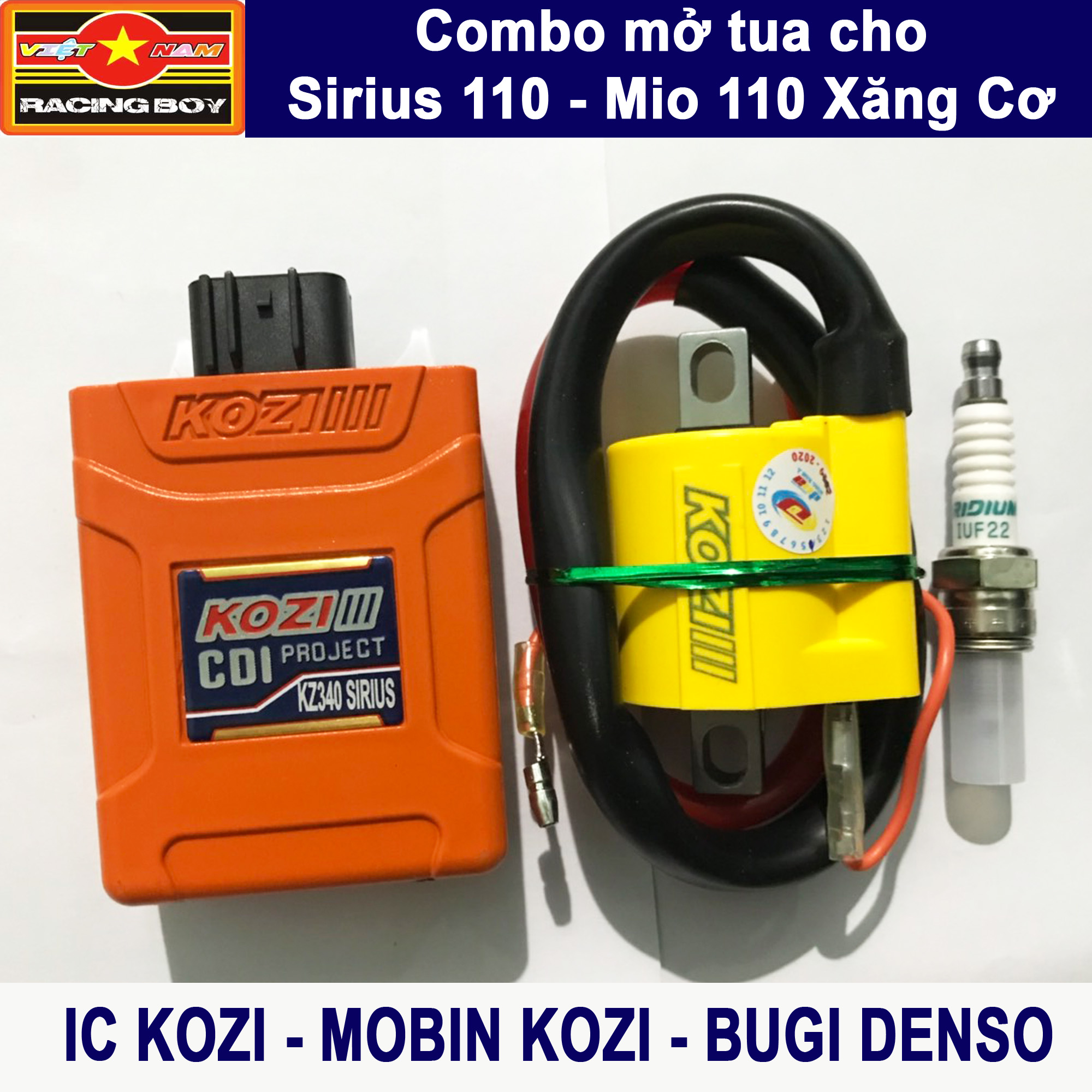Combo Mở Tua Cho Sirius 110 Mio 110 Xăng Cơ - KOZI Malaysia