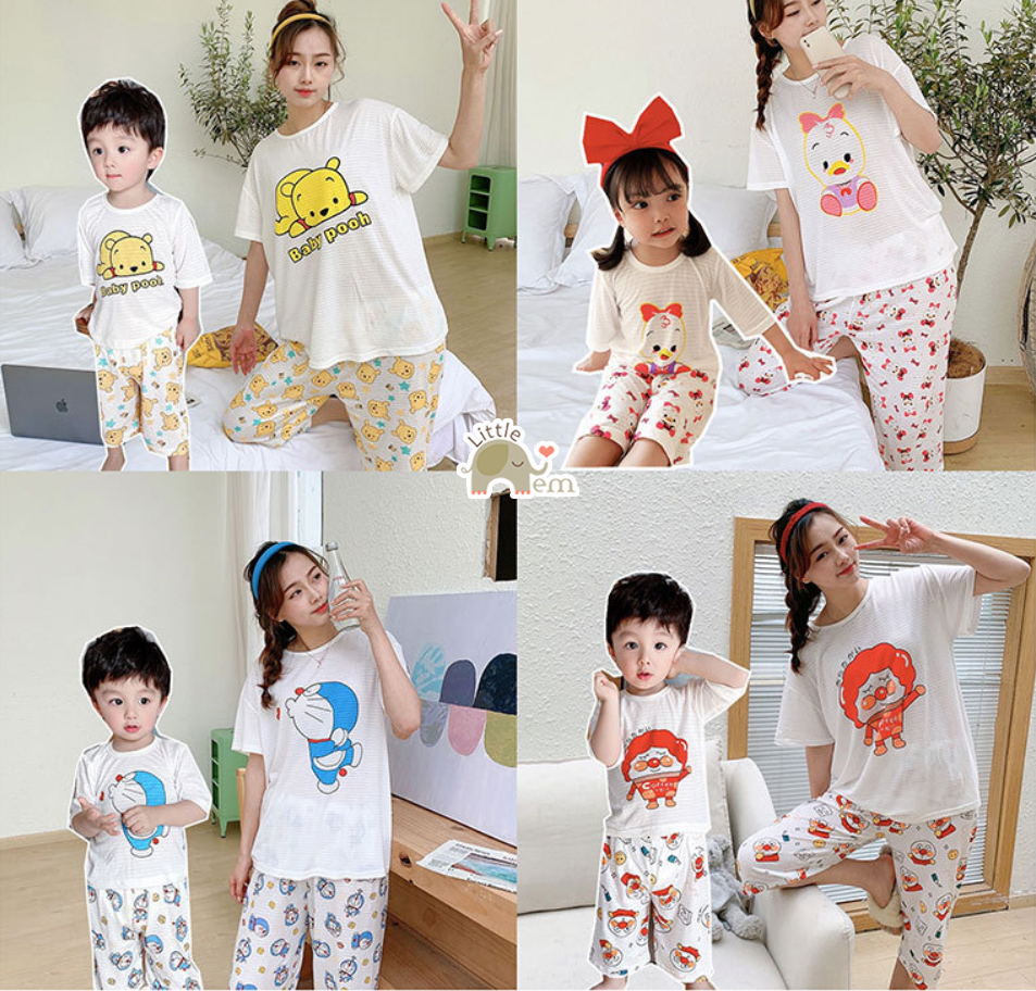Bộ đồ đôi xuất Nhật lửng cho mẹ và bé