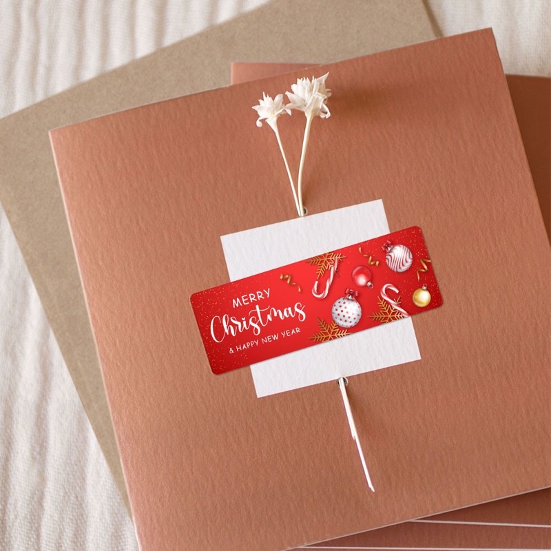 Cuộn tem dán sticker trang trí Noel