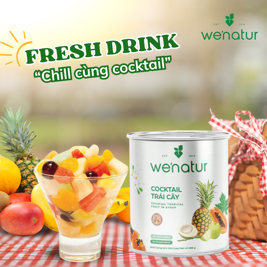 Combo 2 Cocktail Trái Cây Đóng Lon we'natur 565g