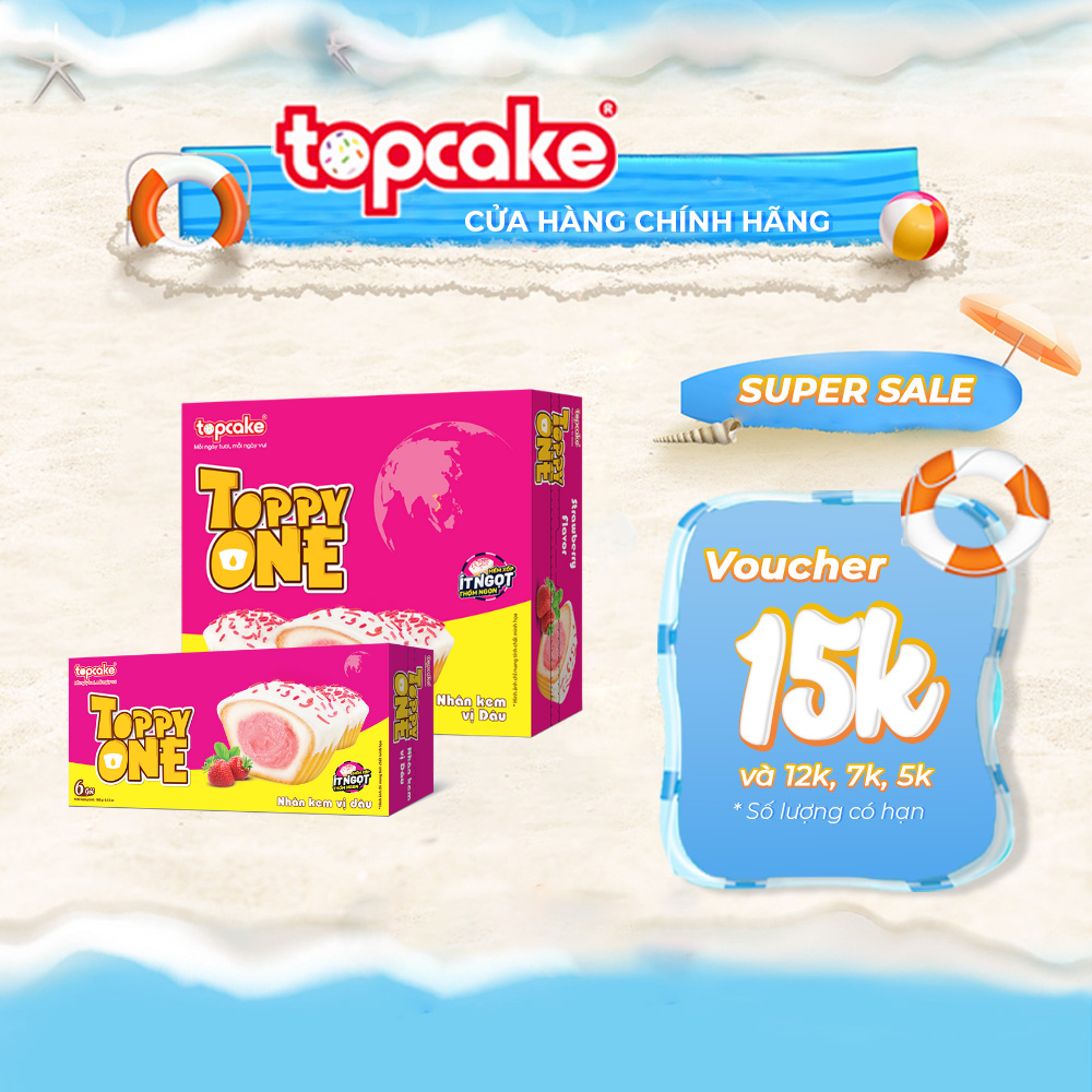 Bánh cupcake TOPPY ONE - Nhân kem dâu
