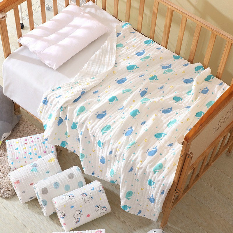 Khăn tắm 6 lớp Xô nhăn - Khăn tắm xô cao cấp cho bé