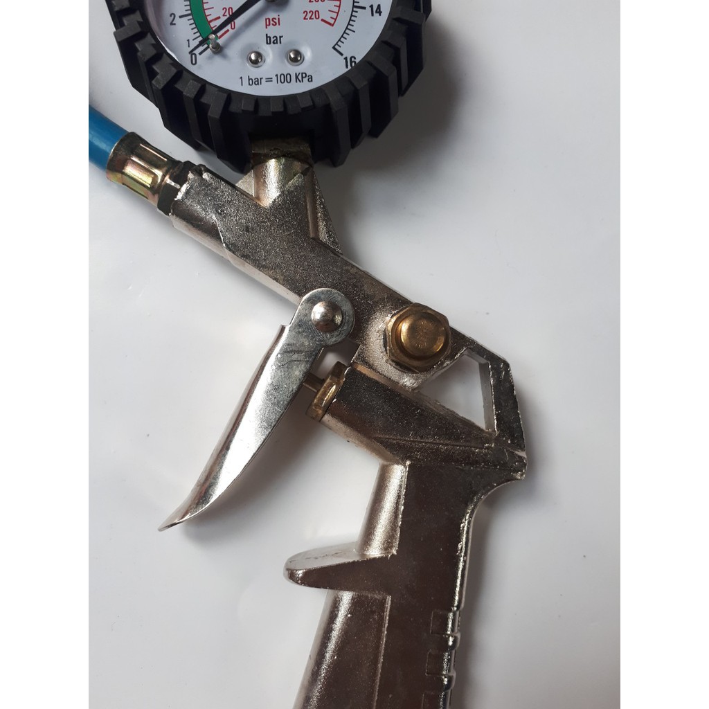 Đầu Bơm Hơi Có Đồng Hồ Đo Áp Suất