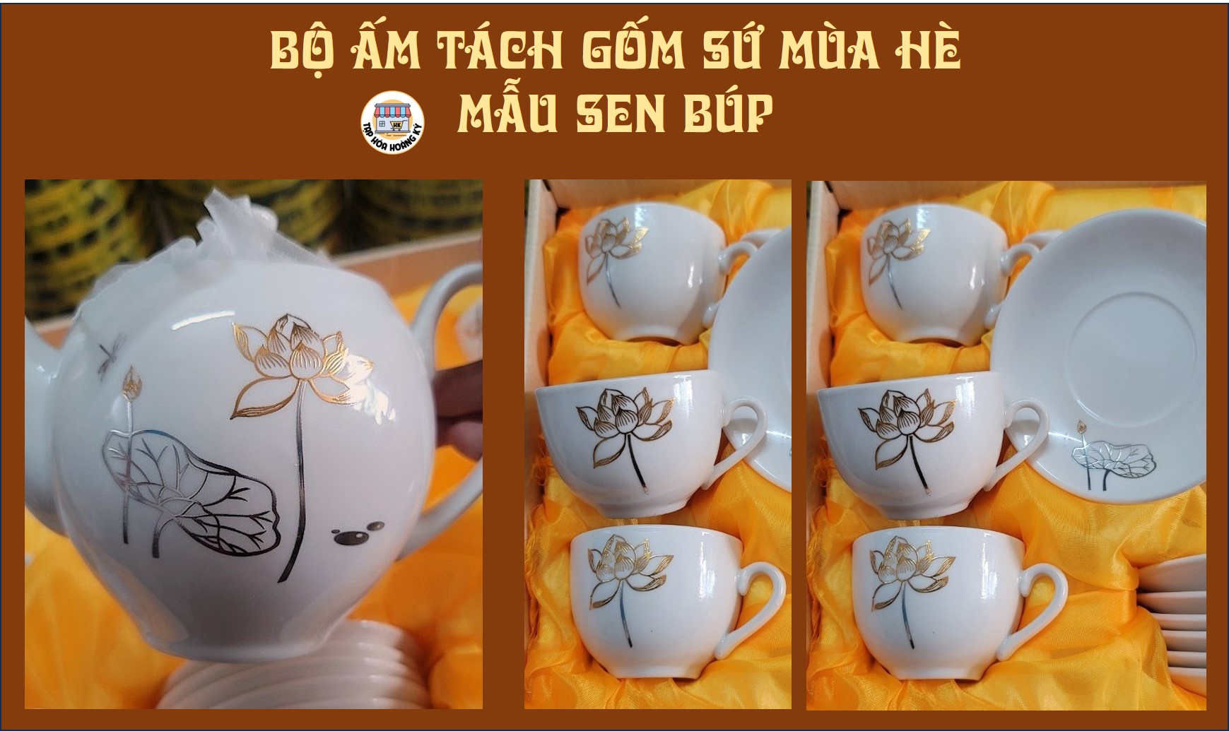 BỘ ẤM CHÉN PHA TRÀ MÙA HÈ - GỐM SỨ CAO CẤP