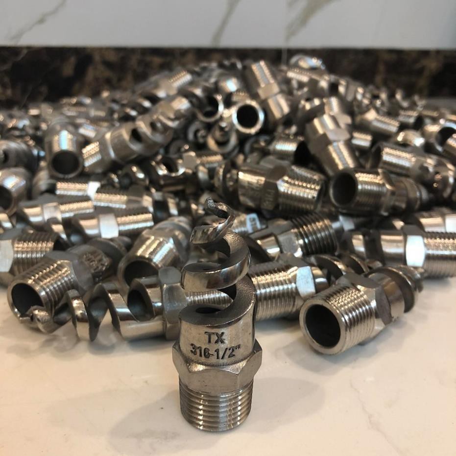 Đầu Phun Xoắn Ốc Phi 27mm Inox 316
