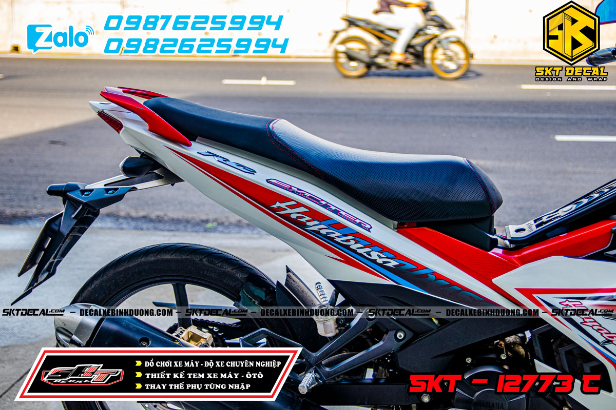tem rời exciter 150 trắng đen đỏ hayabus 12773c