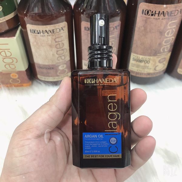 TINH DẦU DƯỠNG TÓC TOP HANEDA COLLAGEN ARGAN OIL 60ML