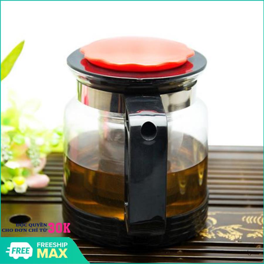 Ấm Pha Trà Và Cafe Đầu Lọc Inox 1800ml - Ấm pha trà Glass TeaPot cao cấp 1.8L - Bình pha trà có lõi lọc - Bình lọc trà -Bình Pha Trà và Cà Phê 1800 ml - Bình đựng trà có lõi lọc cao cấp Home Wares