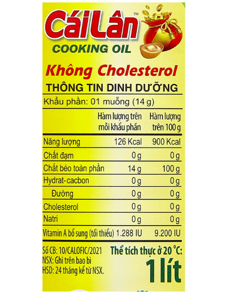 ( Combo 3 chai ) DẦU ĂN CÁI LÂN CHAI 1 LÍT