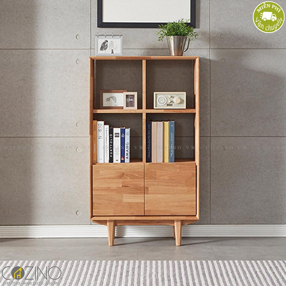 Tủ kệ sách lưu trữ Calla gỗ cao su