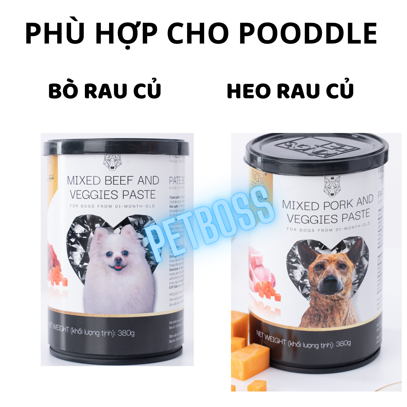 1 THÙNG PATE KING PET CHO CHÓ MÈO LON 380GR (24 LON)