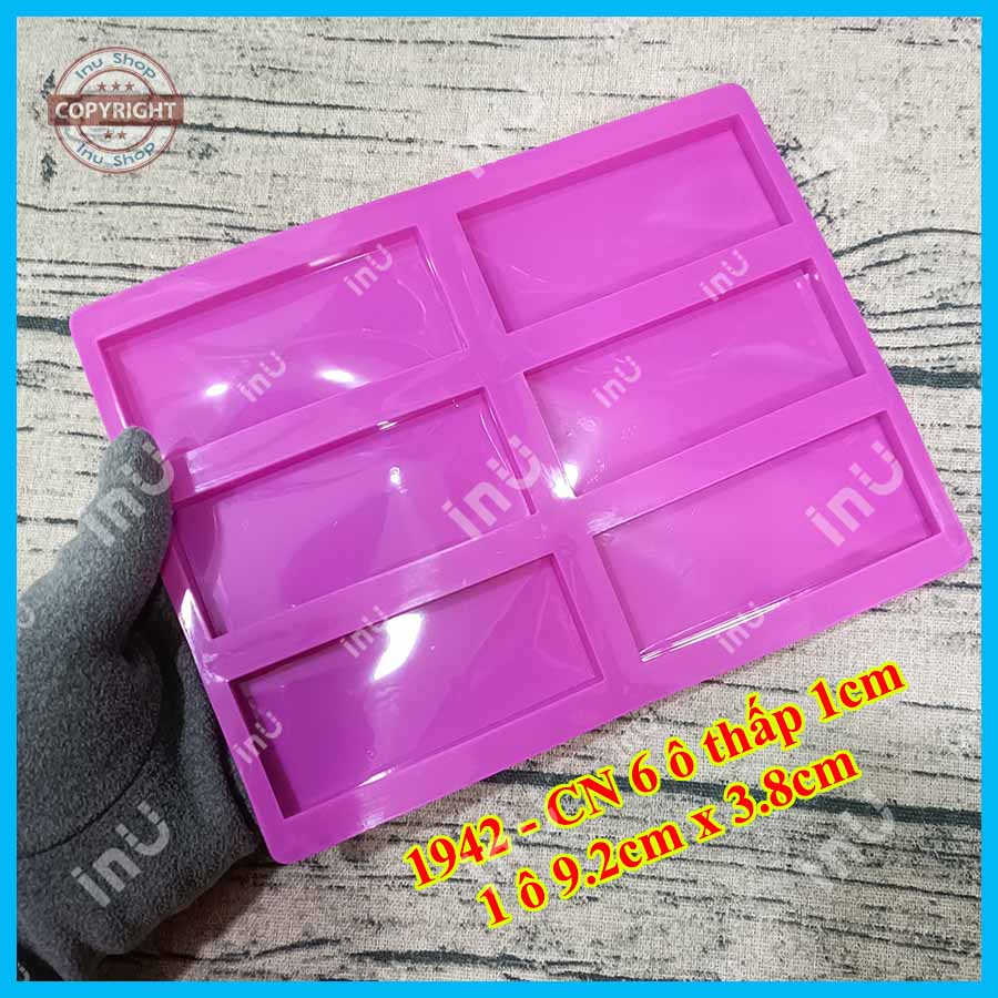 [HCM]HCM - Khuôn silicon 12 viên chữ nhật đổ thanh socola kiểu Nhật