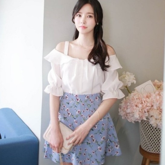 ÁO KIỂU RỚT VAI HÀN QUỐC SIÊU XINH